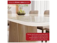 Mesa de Jantar8 Cadeiras Retangular Tampo de Vidro Henn Olívia - 7
