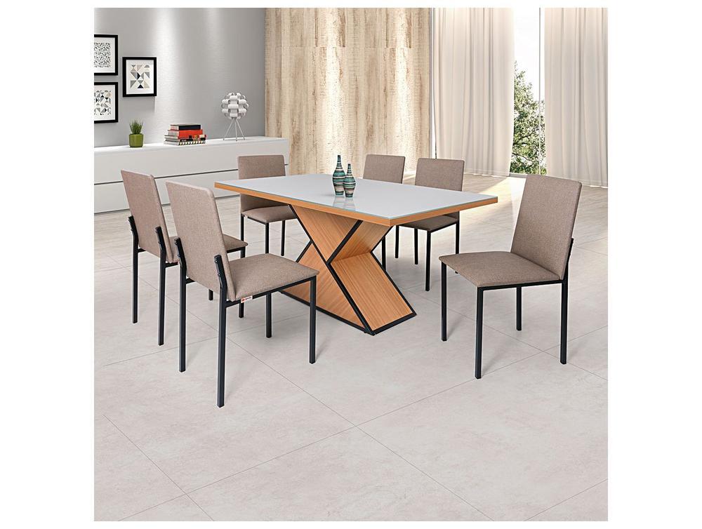 Mesa de Jantar 6 Cadeiras Retangular Ciplafe Dubai - 1