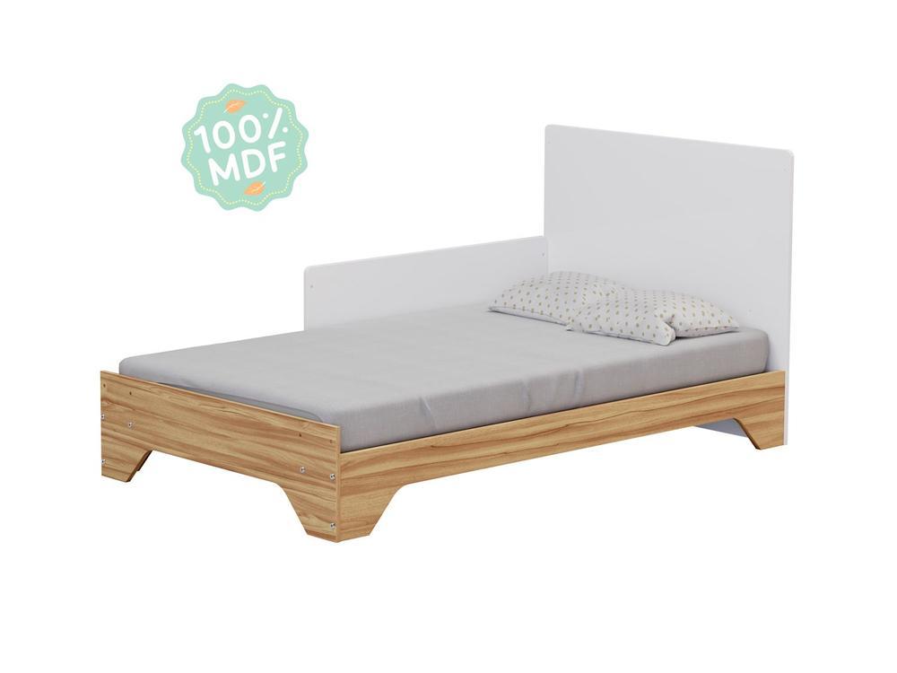Berço Mini Cama Branco e Amêndoa Moveis Peroba Encantare - 9