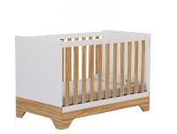 Berço Mini Cama Branco e Amêndoa Moveis Peroba Encantare - 1