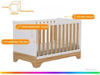 Berço Mini Cama Branco e Amêndoa Moveis Peroba Encantare - 2
