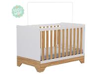 Berço Mini Cama Branco e Amêndoa Moveis Peroba Encantare