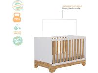 Berço Mini Cama Branco e Amêndoa Moveis Peroba Encantare - 6