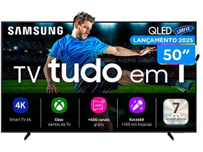 Smart TV 50" Samsung 4K QLED Ultra QN50Q7FAAGXZD Tizen Q4 AI 3 HDMI