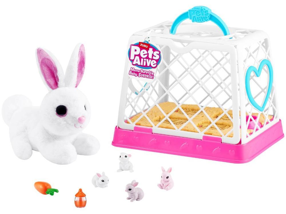 Pelúcia Pets Alive Mamãe Coelha Mama Bunny & Baby  - 1