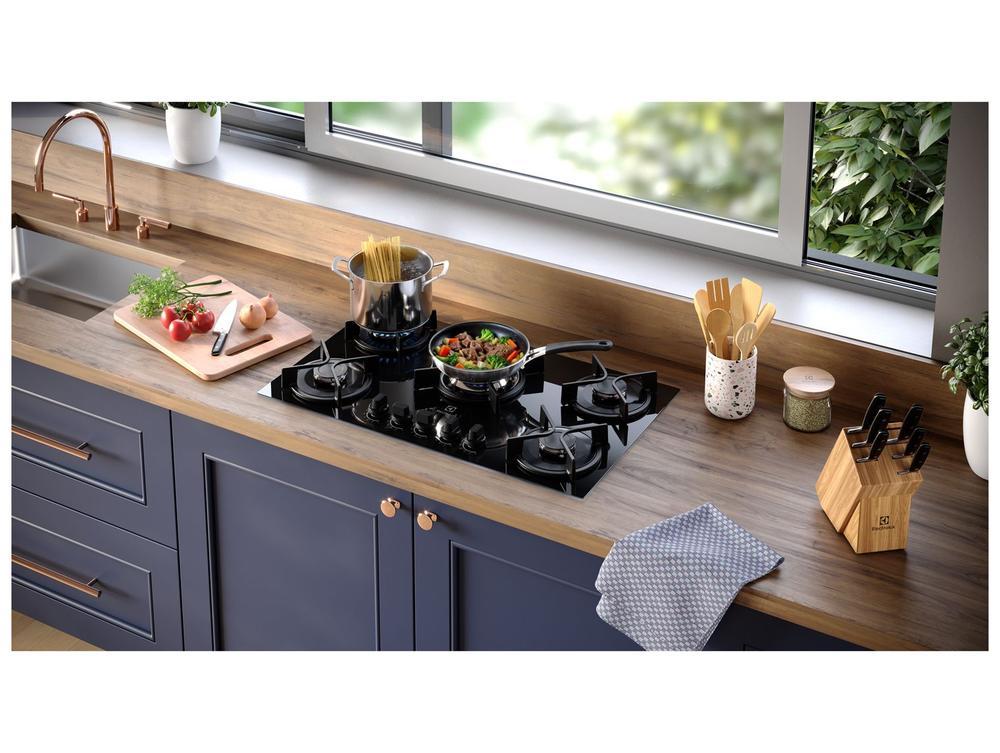 Cooktop 5 Bocas a Gás GLP Electrolux Preto Acendimento Automático Experience KE5GC - 6