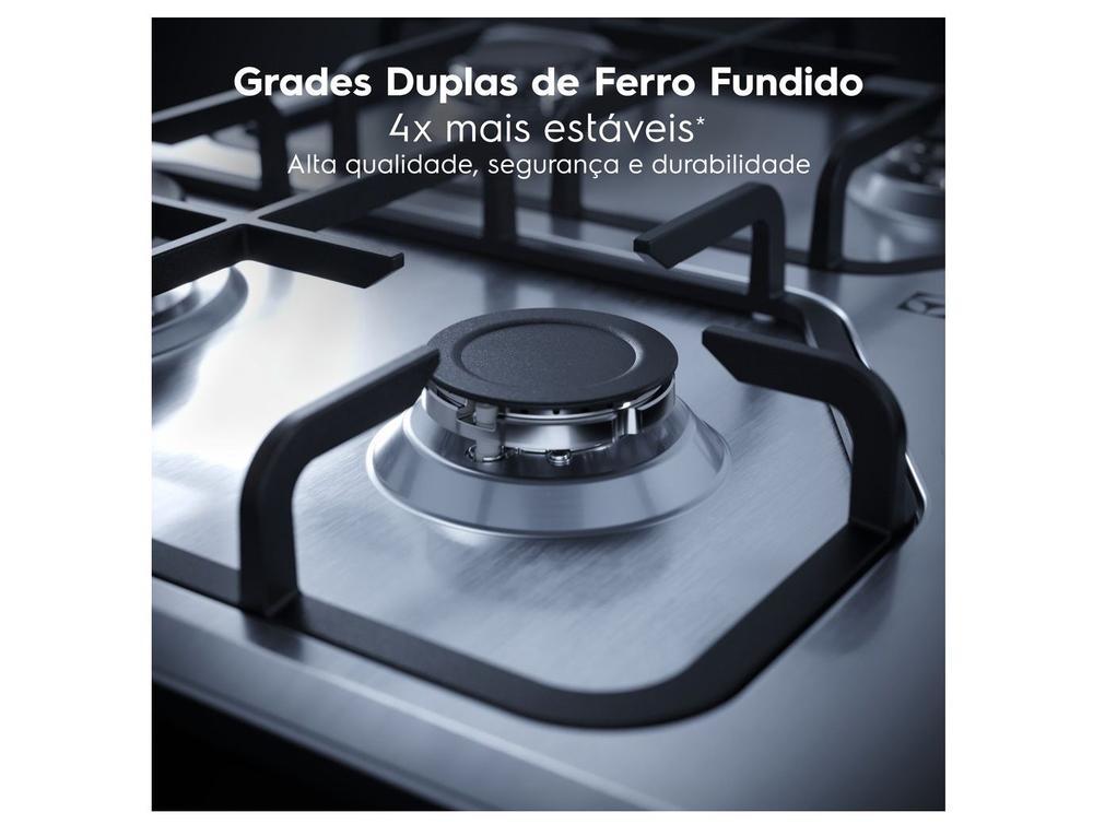 Cooktop 4 Bocas a Gás GLP Electrolux Inox KE4XC - 7