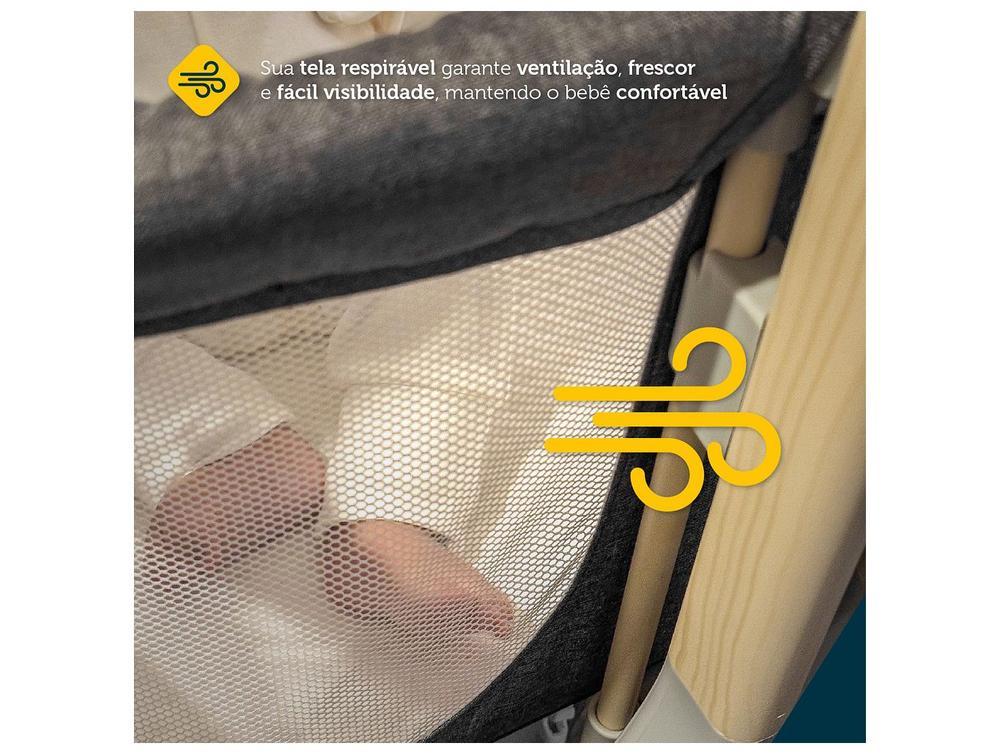 Berço Portátil Safety 1st Palace com Mosquiteiro 0 a 9kg Cinza - 7