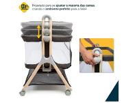 Berço Portátil Safety 1st Palace com Mosquiteiro 0 a 9kg Cinza - 6