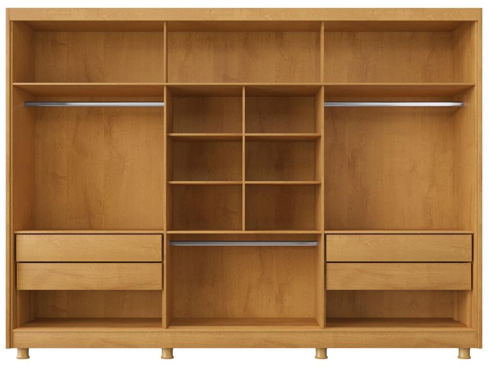 Guarda-roupa Casal com Espelho 4 Gavetas 6 Portas Made Marcs Torino - 4