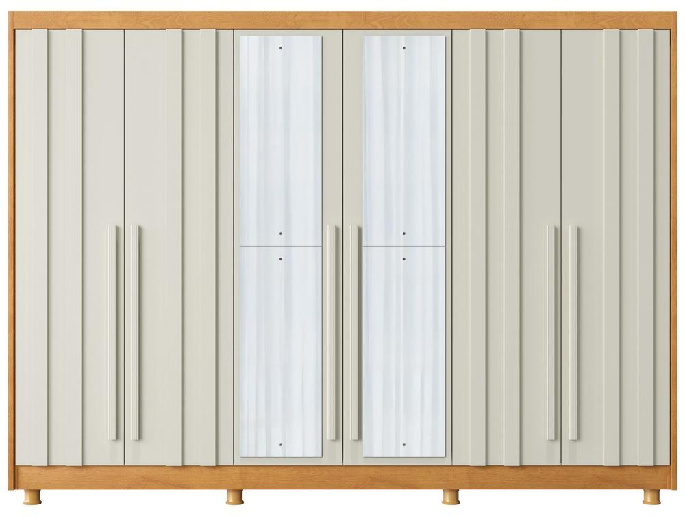 Guarda-roupa Casal com Espelho 4 Gavetas 6 Portas Made Marcs Torino - 8