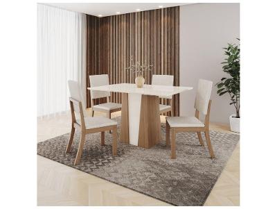 Mesa de Jantar 4 Cadeiras Retangular Henn Orus