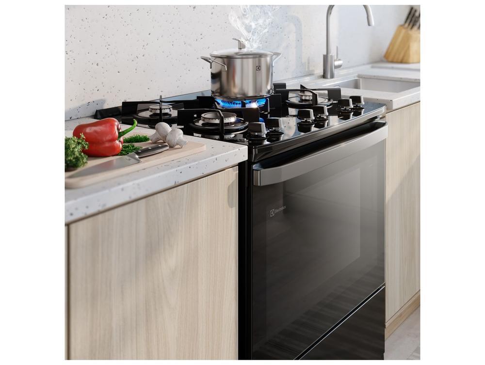 Fogão 5 Bocas Electrolux Inox Preto Mesa de Vidro Efficient FE5GB - 7