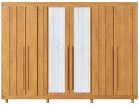 Guarda-roupa Casal com Espelho 4 Gavetas 6 Portas Made Marcs Torino - 8