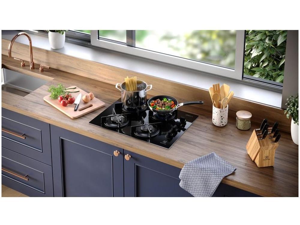 Cooktop 4 Bocas a Gás Electrolux Preto Experience KE4GC - 6
