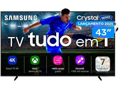 Smart TV 43" Samsung 4K UHD Crystal UHD UN43U8600FGXZD Tizen Bixby 3 HDMI