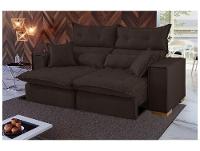 Sofá 3 Lugares Retrátil Reclinável Suede Parma JW Estofados - 1