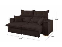 Sofá 3 Lugares Retrátil Reclinável Suede Parma JW Estofados