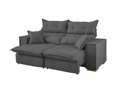 Sofá 3 Lugares Retrátil Reclinável Suede Parma JW Estofados