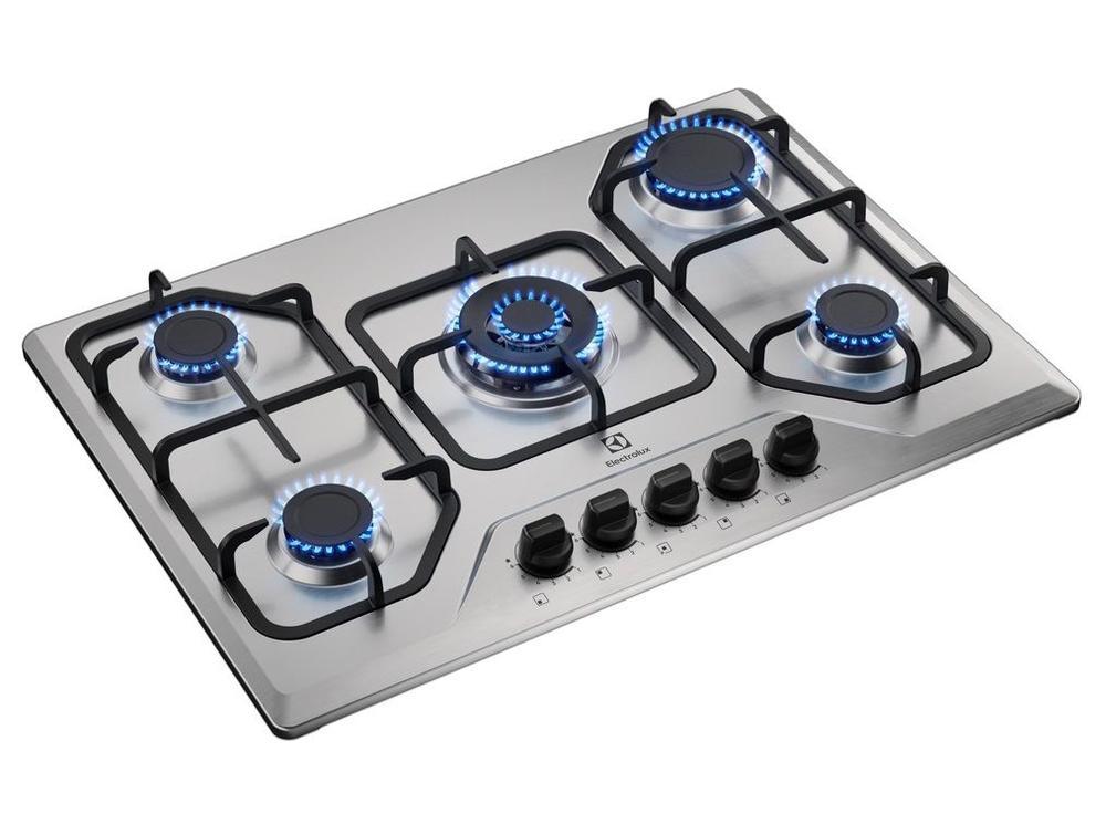 Cooktop 5 Bocas a Gás GLP Electrolux Inox Acendimento Automático KE5XC - 7