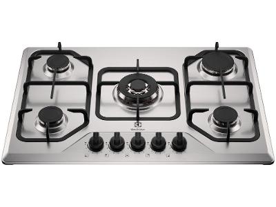 Cooktop 5 Bocas a Gás GLP Electrolux Mesa Inox Multi Chama Acendimento Automático KE5XC