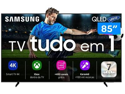 Smart TV 85" Samsung Ultra 4K QLED QN85Q7FAAGXZD Tizen Q4 AI 3 HDMI