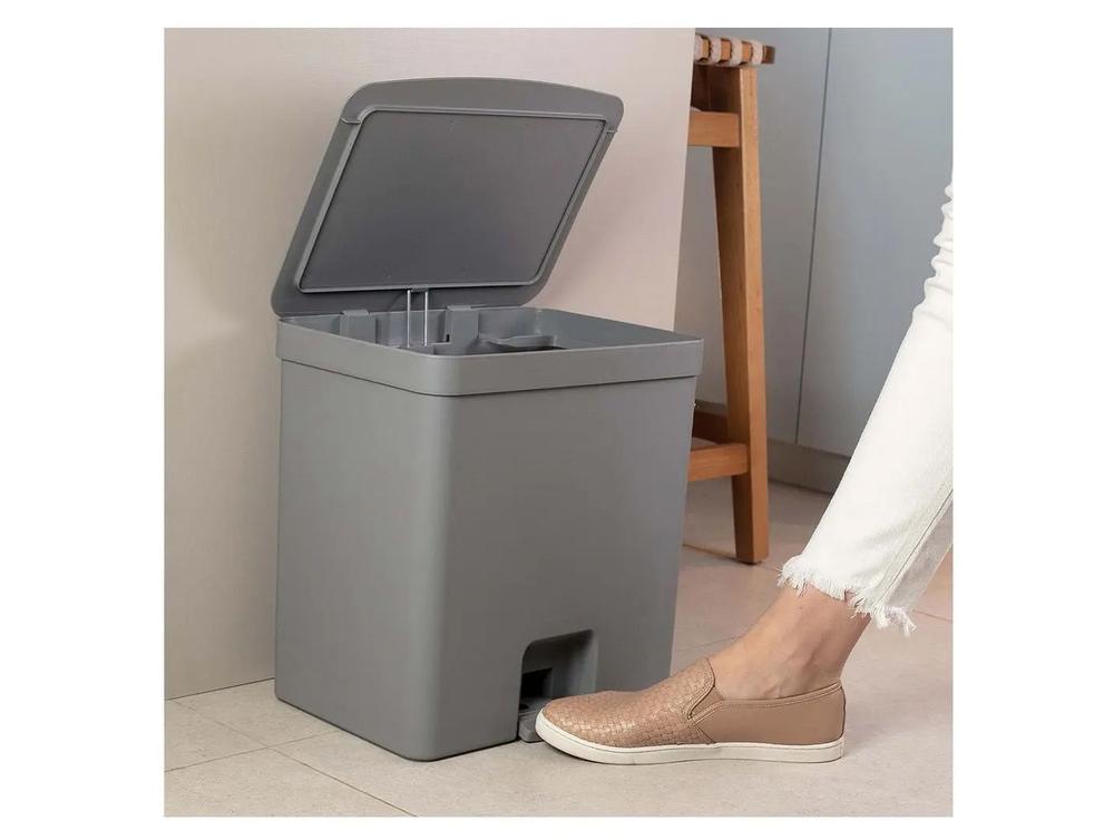 Lixeira para Cozinha com Pedal Basculante 20L Ou Trium - 2