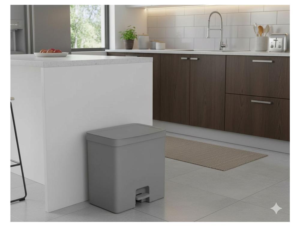Lixeira para Cozinha com Pedal Basculante 20L Ou Trium - 4