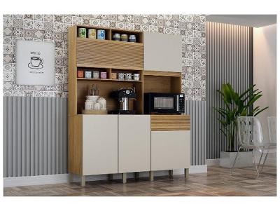 Cozinha Compacta Valdemóveis Canastra com Balcão 5 Portas 1 Gaveta