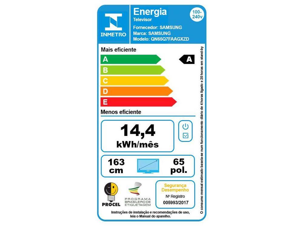 Smart TV 65" Samsung Ultra 4K QLED QN65Q7FAAGXZD Tizen Q4 AI 3 HDMI - 9