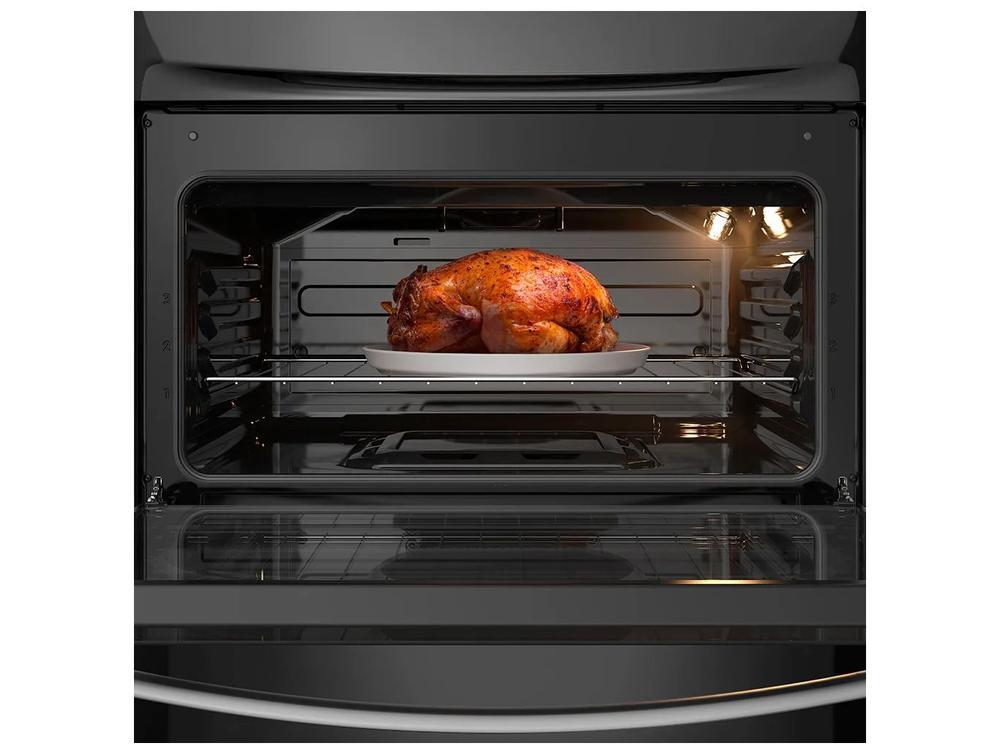 Fogão 5 Bocas Continental Inox Mesa de Vidro Preto Tripla Chama FC5GB - 7