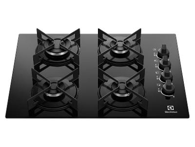 Cooktop 4 Bocas a Gás GLP Preto Efficient KE4GR