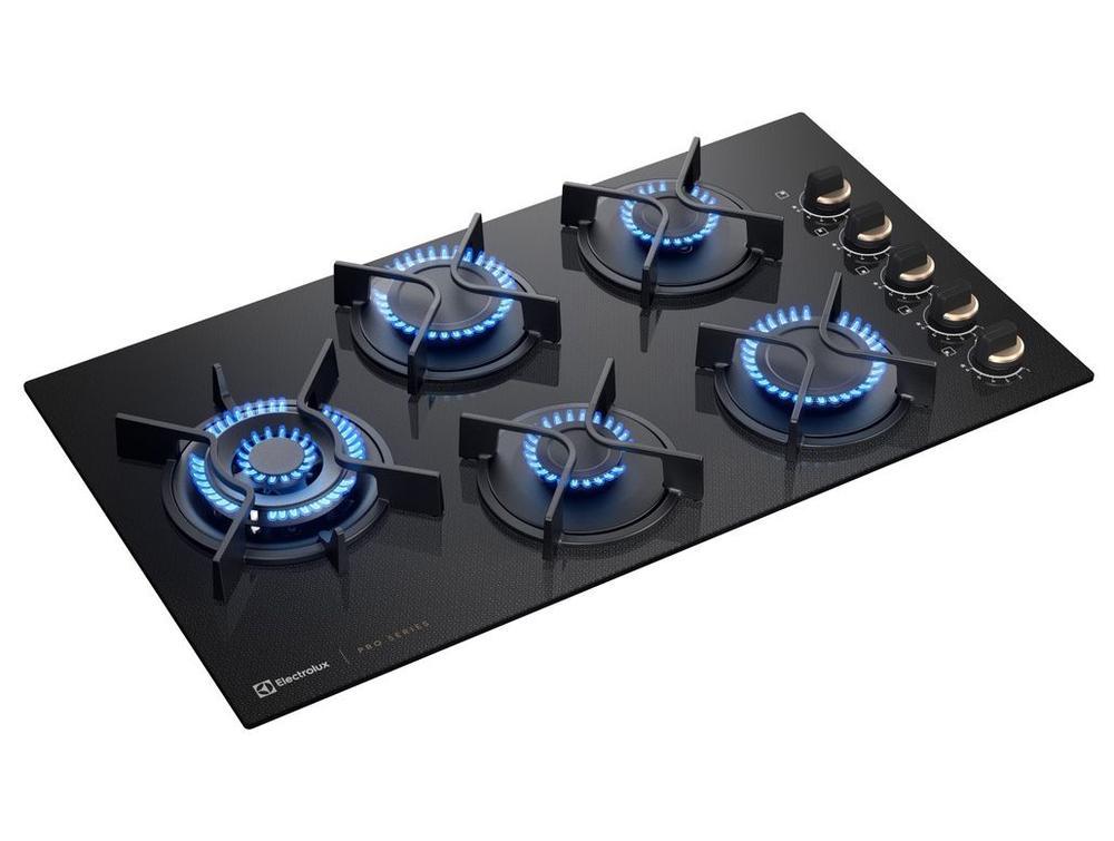 Cooktop 5 Bocas a Gás GLP Electrolux Preto Acendimento Automátic Pro Series KE5PS - 7