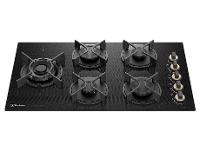 Cooktop 5 Bocas a Gás GLP Electrolux Preto Acendimento Automátic Pro Series KE5PS - 1