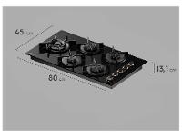 Cooktop 5 Bocas a Gás GLP Electrolux Preto Acendimento Automátic Pro Series KE5PS - 5