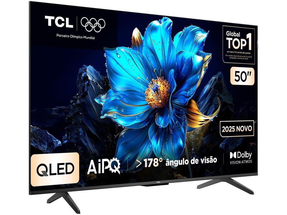 Smart TV 50" TCL 4K UHD QLED 50P7K Google TV AiPQ Google Assistente 3 HDMI - 3