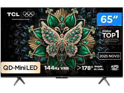 Smart TV  65" TCL 4K UHD MiniLED 65C6K 120Hz Google TV AiPQ Google Assistente 4 HDMI 2 USB