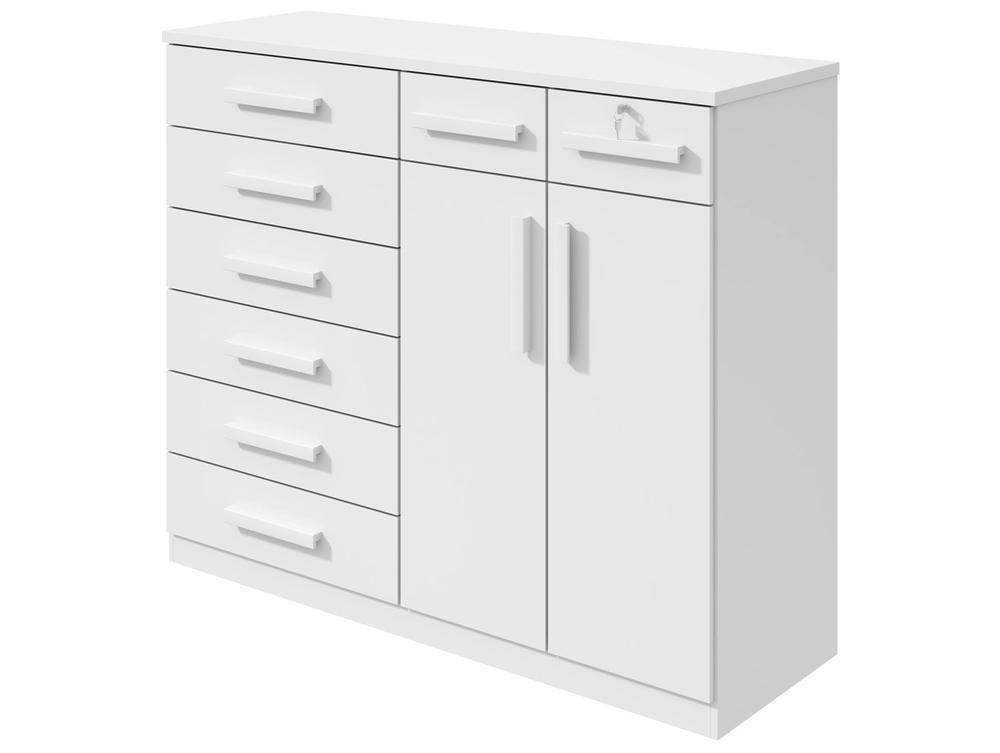 Cômoda Multiuso com Sapateira 8 Gavetas 2 Portas Móveis Lopas Toronto - 1