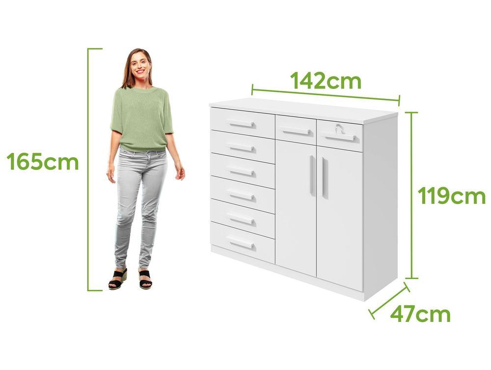 Cômoda Multiuso com Sapateira 8 Gavetas 2 Portas Móveis Lopas Toronto - 3