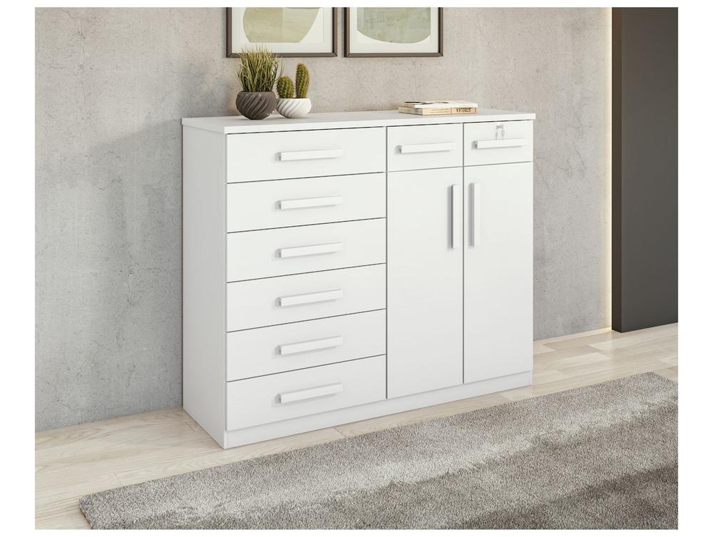 Cômoda Multiuso com Sapateira 8 Gavetas 2 Portas Móveis Lopas Toronto - 4