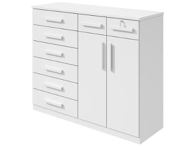 Cômoda Multiuso com Sapateira 8 Gavetas 2 Portas Móveis Lopas Toronto
