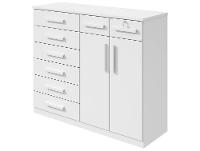 Cômoda Multiuso com Sapateira 8 Gavetas 2 Portas Móveis Lopas Toronto - 1