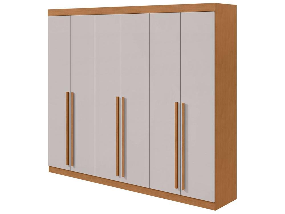 Guarda-roupa Casal 6 Gavetas 6 Portas Móveis Lopas Bertha - 7