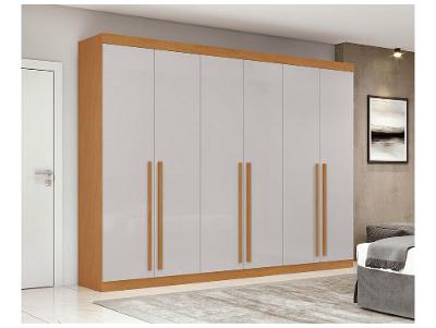 Guarda-roupa Casal 6 Gavetas 6 Portas Móveis Lopas Bertha