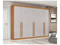 Guarda-roupa Casal 6 Gavetas 6 Portas Móveis Lopas Bertha - 1