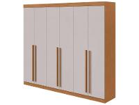 Guarda-roupa Casal 6 Gavetas 6 Portas Móveis Lopas Bertha - 7