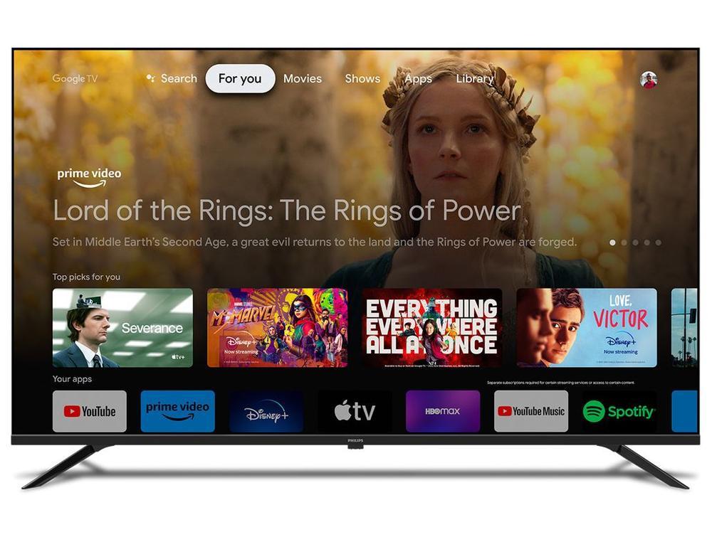 Smart TV 70" Philips 4K UHD DLED 70PUG7019/78 Google TV Quad Core Google Assistente 3 HDMI - 6