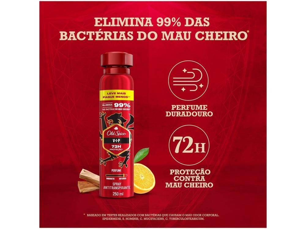 Desodorante Antitranspirante Aerossol Old Spice VIP 250ml - 4