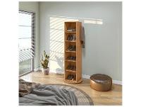 Sapateira com Espelho 5 Prateleiras Móveis Lopas Esthela - 5