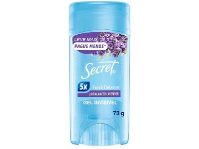 Desodorante Antitranspirante em Gel Secret pH Balanced Lavender Fresh Defense Lavanda 73ml